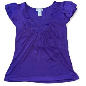 One Clothing Deep Purple Short Sleeve Top